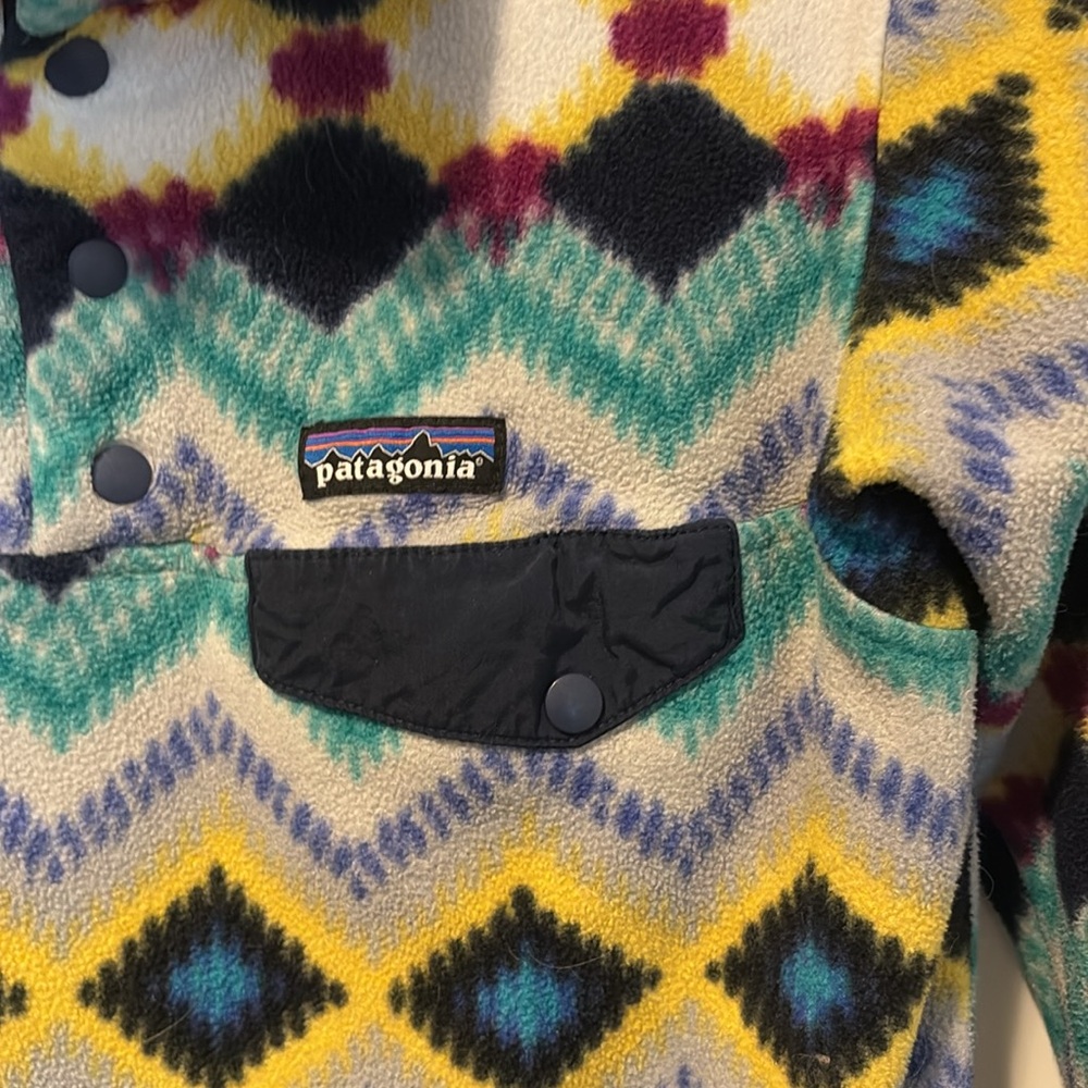 Patagonia Women's Lightweight Synchilla® Snap-T Pullover Aztec Print - Picture 3 of 8